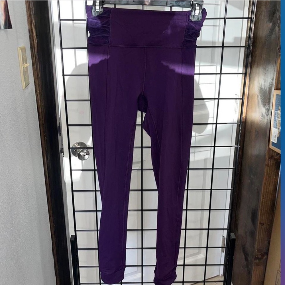 Purple High-Waisted Leggings
